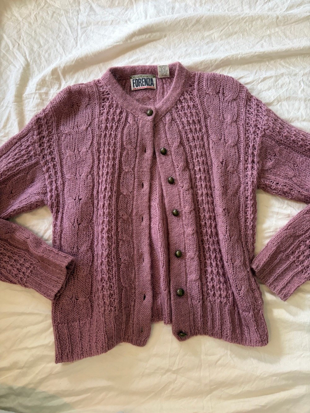 Vintage Forenza Soft Mauve Cardigan